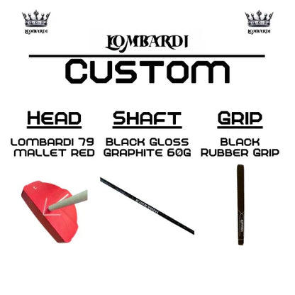 Lombardi Golf Custom Red 79 Mallet Golf Putter - GOLF LEAGUE