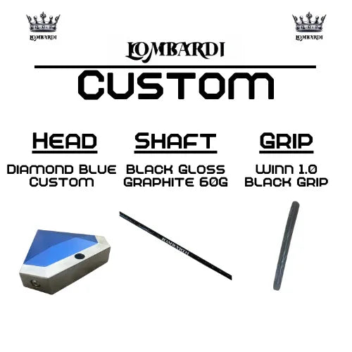 Lombardi Golf Custom Blue Diamond Mallet Golf Putter - GOLF LEAGUE