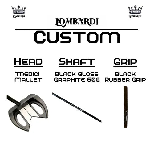 Lombardi Golf Custom Black Tredici Mallet Golf Putter - GOLF LEAGUE