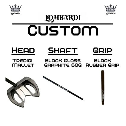 Lombardi Golf Custom Black Tredici Mallet Golf Putter - GOLF LEAGUE