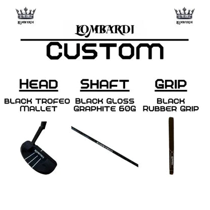 Lombardi Golf Custom Black Trofeo Mallet Golf Putter - GOLF LEAGUE