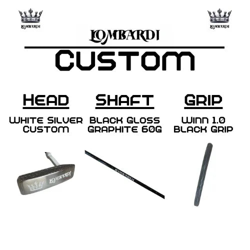 Lombardi Golf Custom White Silver OG Custom Blade Golf Putter - GOLF LEAGUE
