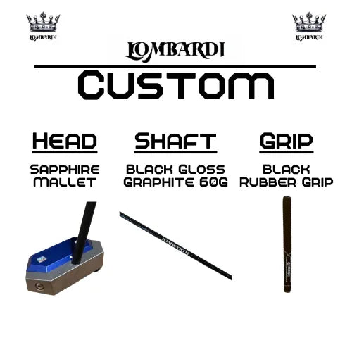 Lombardi Golf Custom Blue Sapphire Mallet Golf Putter - GOLF LEAGUE