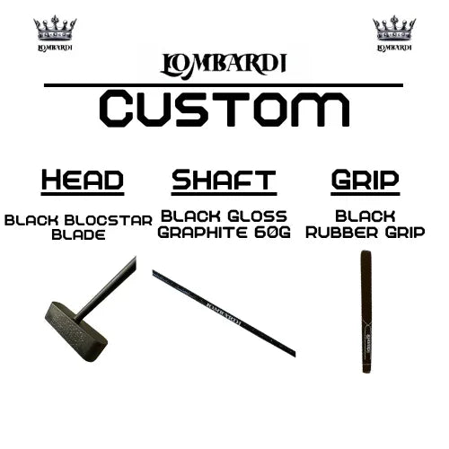 Lombardi Golf Custom Black Blocstar Blade Golf Putter - GOLF LEAGUE