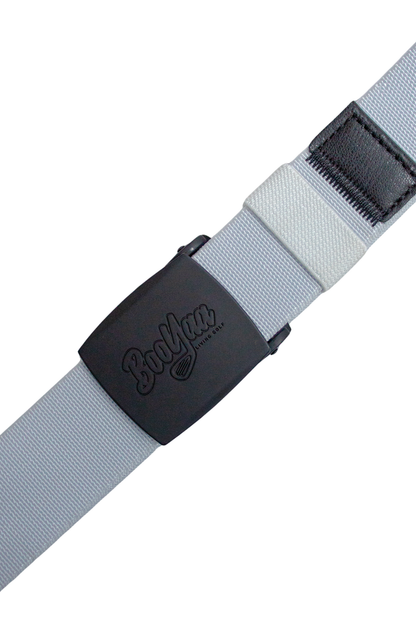 BooYaa Belt - Adjustable White Stretch with Black Alloy Buckle