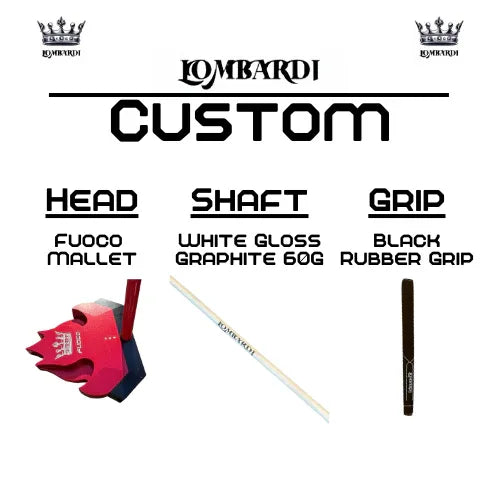 Lombardi Golf Custom Red Fuoco Mallet Golf Putter - GOLF LEAGUE