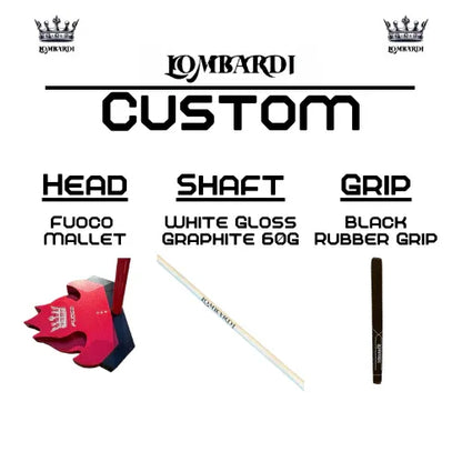 Lombardi Golf Custom Red Fuoco Mallet Golf Putter - GOLF LEAGUE
