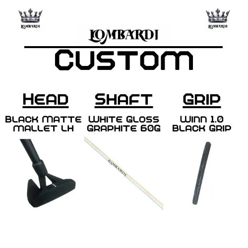 Lombardi Golf Custom Black Matte Left Hand Mallet Golf Putter - GOLF LEAGUE