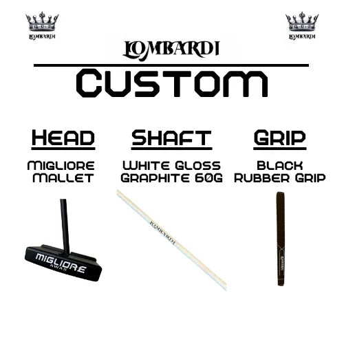 Lombardi Golf Custom Black Migliore Mallet Golf Putter - GOLF LEAGUE