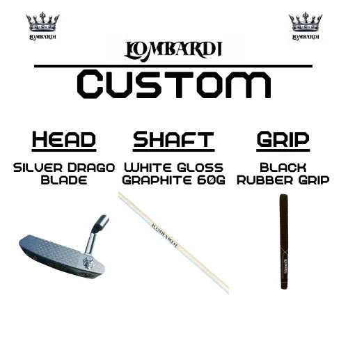 Lombardi Golf Custom Silver Drago Blade Golf Putter - GOLF LEAGUE