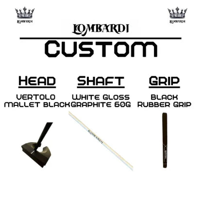 Lombardi Golf Custom Black Vertolo Mallet Golf Putter - GOLF LEAGUE