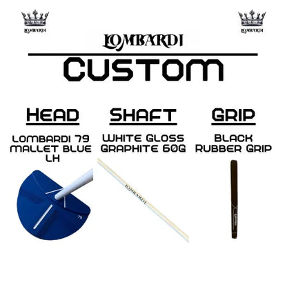 Lombardi Golf Custom Blue 79 Left-Handed Mallet Golf Putter - GOLF LEAGUE