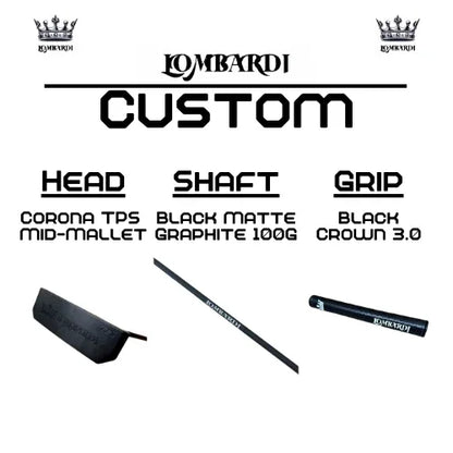 Lombardi Golf Custom Black Corona TPS Mallet Golf Putter - GOLF LEAGUE