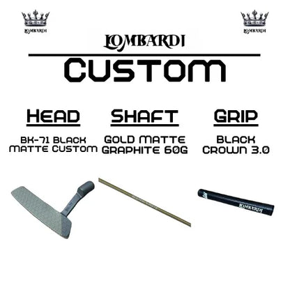 Lombardi Golf Custom Black Matte BK-71 Blade Golf Putter - GOLF LEAGUE