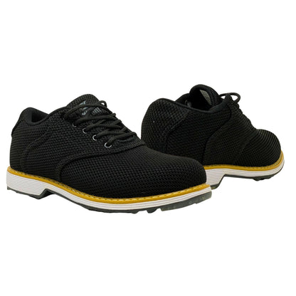 SKŌNI Men's Golf Shoe Waterproof- Black Saddle
