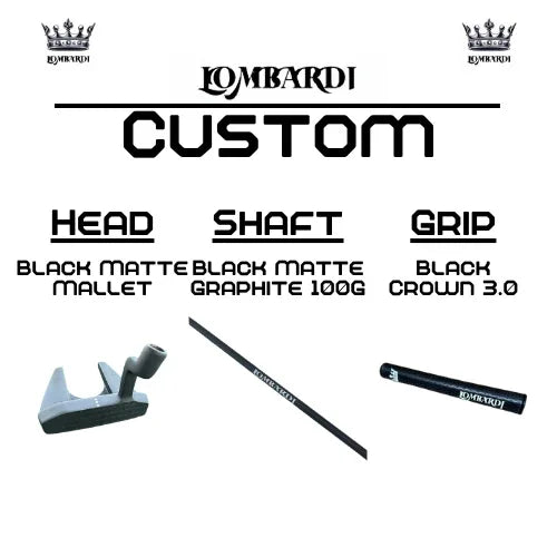 Lombardi Golf Custom Black Matte Mallet Golf Putter - GOLF LEAGUE