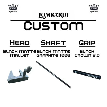Lombardi Golf Custom Black Matte Mallet Golf Putter - GOLF LEAGUE