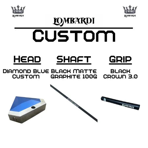 Lombardi Golf Custom Blue Diamond Mallet Golf Putter - GOLF LEAGUE