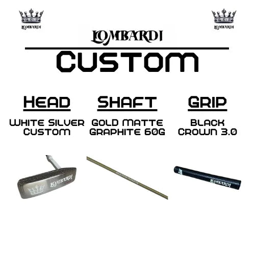 Lombardi Golf Custom White Silver OG Custom Blade Golf Putter - GOLF LEAGUE