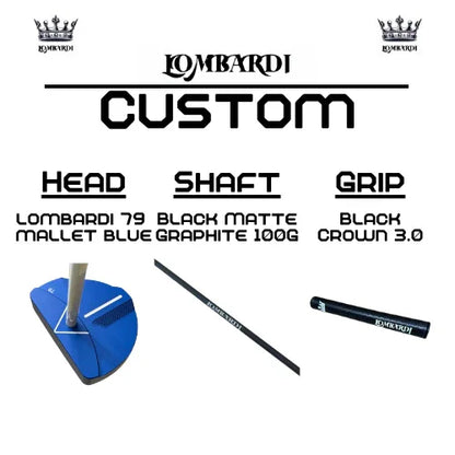 Lombardi Golf Custom Blue 79 Mallet Golf Putter - GOLF LEAGUE