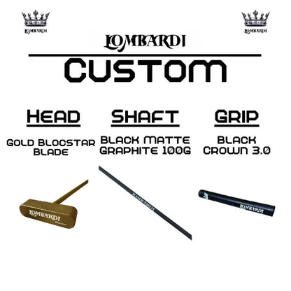 Lombardi Golf Custom Gold Blocstar Blade Golf Putter - GOLF LEAGUE
