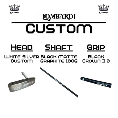 Lombardi Golf Custom White Silver OG Custom Blade Golf Putter - GOLF LEAGUE