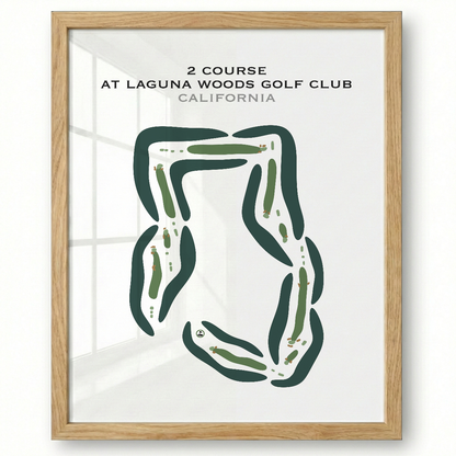 2 Course at Laguna Woods Golf Club, California - Printed Golf Courses