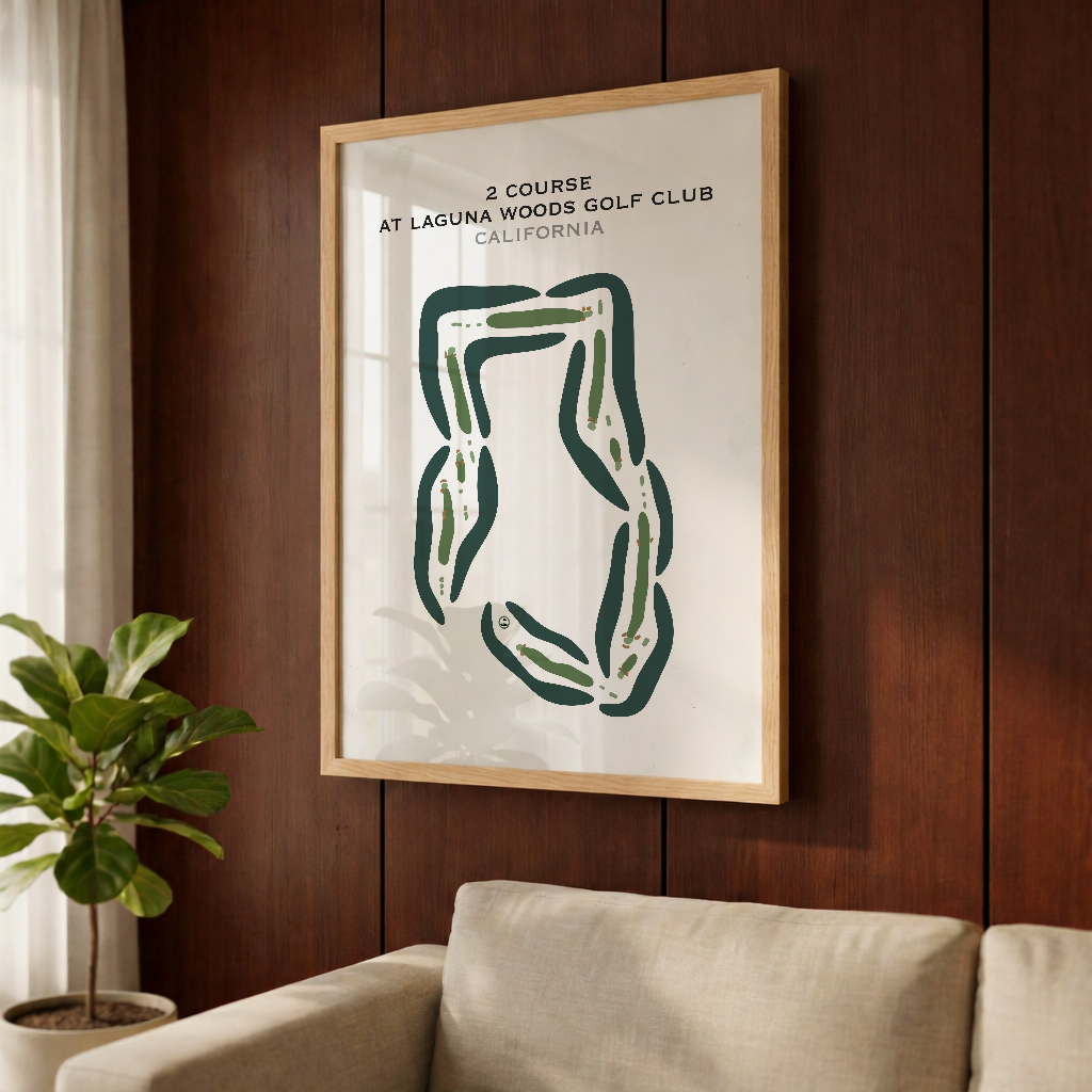 2 Course at Laguna Woods Golf Club, California - Printed Golf Courses
