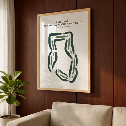 2 Course at Laguna Woods Golf Club, California - Printed Golf Courses