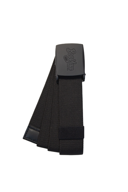 BooYaa Belt - Adjustable Black Stretch with Black Alloy Buckle