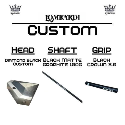 Lombardi Golf Custom Black Diamond Mallet Golf Putter - GOLF LEAGUE