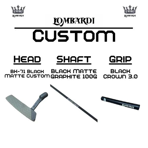 Lombardi Golf Custom Black Matte BK-71 Blade Golf Putter - GOLF LEAGUE