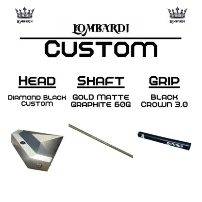 Lombardi Golf Custom Black Diamond Mallet Golf Putter - GOLF LEAGUE