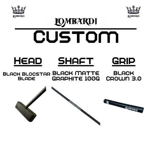 Lombardi Golf Custom Black Blocstar Blade Golf Putter - GOLF LEAGUE