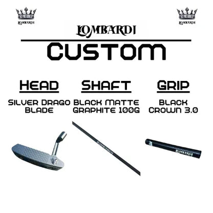 Lombardi Golf Custom Silver Drago Blade Golf Putter - GOLF LEAGUE