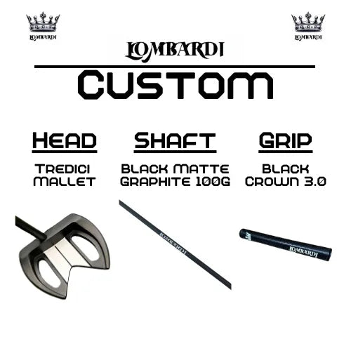 Lombardi Golf Custom Black Tredici Mallet Golf Putter - GOLF LEAGUE