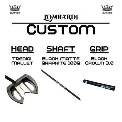 Lombardi Golf Custom Black Tredici Mallet Golf Putter - GOLF LEAGUE