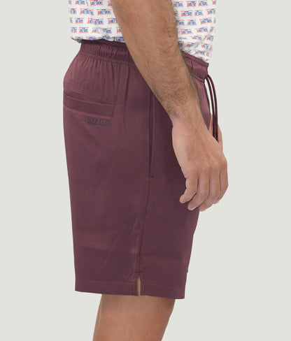 Slice & Chill Casual Sports Shorts Wine
