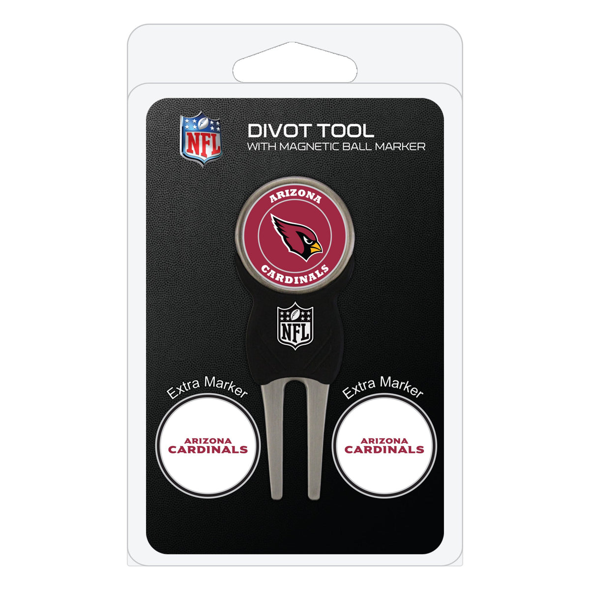 Arizona Cardinals Divot Tool + 3 Ball Markers