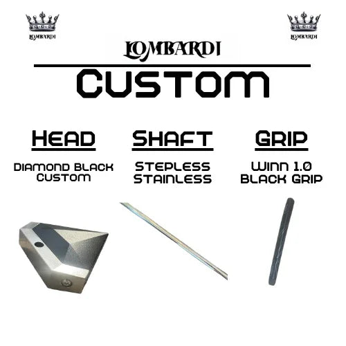 Lombardi Golf Custom Black Diamond Mallet Golf Putter - GOLF LEAGUE