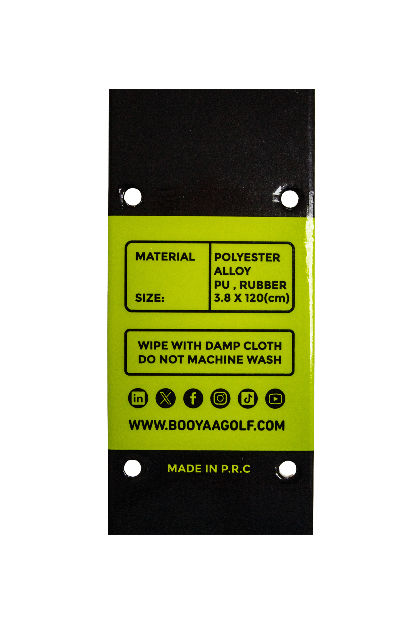 BooYaa Belt - Adjustable White Stretch with Black Alloy Buckle