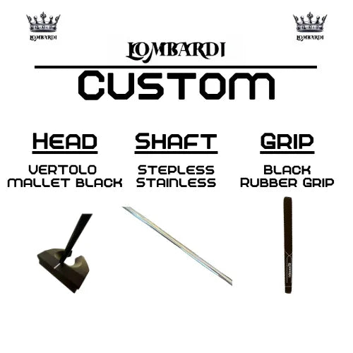 Lombardi Golf Custom Black Vertolo Mallet Golf Putter - GOLF LEAGUE