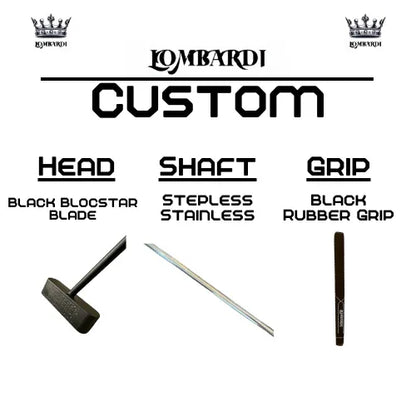 Lombardi Golf Custom Black Blocstar Blade Golf Putter - GOLF LEAGUE