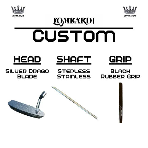 Lombardi Golf Custom Silver Drago Blade Golf Putter - GOLF LEAGUE