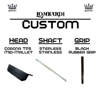 Lombardi Golf Custom Black Corona TPS Mallet Golf Putter - GOLF LEAGUE