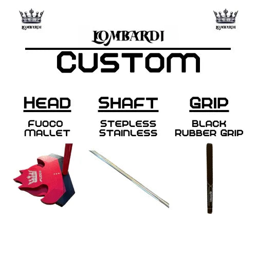 Lombardi Golf Custom Red Fuoco Mallet Golf Putter - GOLF LEAGUE