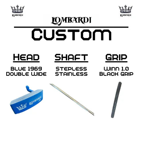 Lombardi Golf Custom Blue 1969 Double Wide Blade Golf Putter - GOLF LEAGUE