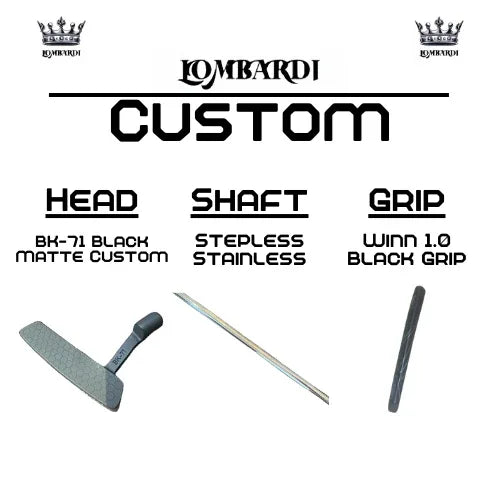 Lombardi Golf Custom Black Matte BK-71 Blade Golf Putter - GOLF LEAGUE