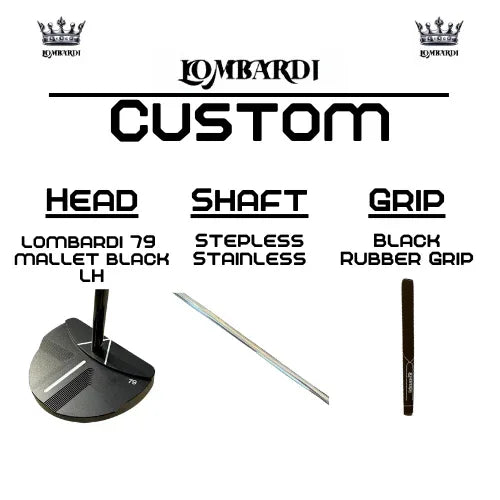 Lombardi Golf Custom Black 79 Mallet Left-Handed Golf Putter - GOLF LEAGUE