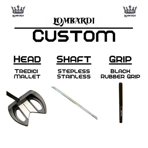 Lombardi Golf Custom Black Tredici Mallet Golf Putter - GOLF LEAGUE